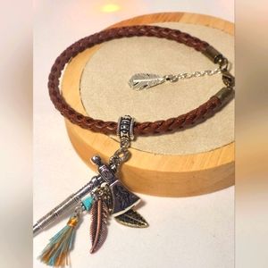 🔥Handmade Hatchet Leather charm bracelet